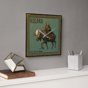 Horloge Carrée Femme de la forêt Huldra nordique