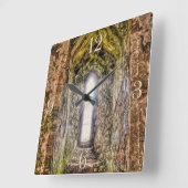 Horloge Carrée Fenêtre médiévale du château de Chepstow, Pays de  (Angle)