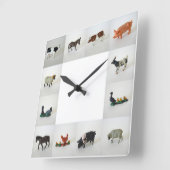 Horloge Carrée Ferme (Angle)