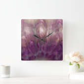 Horloge Carrée Fermer un Améthyste violet (Maison)