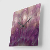 Horloge Carrée Fermer un Améthyste violet (Angle)