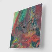 Horloge Carrée Fermez un Jasper de Noël (Angle)