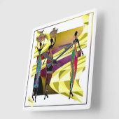 Horloge Carrée Festiva africaine (Angle)