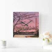 Horloge Carrée Festival Cherry Blossom du Monument de Washington (Maison)