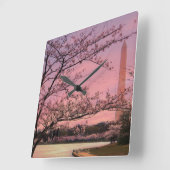 Horloge Carrée Festival Cherry Blossom du Monument de Washington (Angle)