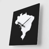 Horloge Carrée Festive noire Brésil à Emporio Moffa (Angle)