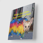 Horloge Carrée Fête des mères Modélisation des vêtements (Angle)