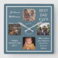 Fête des Pères Meilleur Papa Ever Blue Quatre Phot