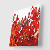 HORLOGE CARRÉE FEUILLE (Angle)