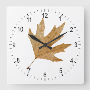 Horloge Carrée Feuille d'automne