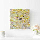 Horloge Carrée Feuilles dorés Gelli (Maison)