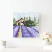 Horloge Carrée Fields French Country Decor Lavender (Maison)