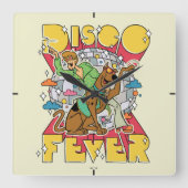 Horloge Carrée Fièvre de Disco avec Scooby et Shaggy (Recto)