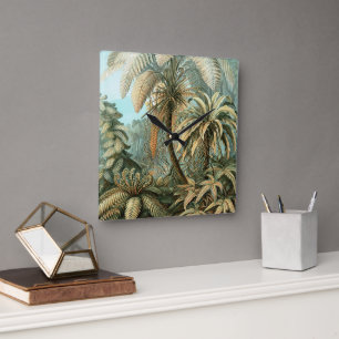 Horloge Carrée Filicinae par Ernst Haeckel, Plantes de fougères v