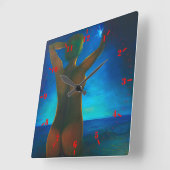 Horloge Carrée Fille (Angle)