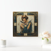 Horloge Carrée Fille Art Déco (Maison)