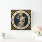 Horloge Carrée Fille Art Déco (Maison)