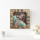 Horloge Carrée Fille Art Déco (Maison)