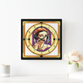 Horloge Carrée fille Art déco (Maison)