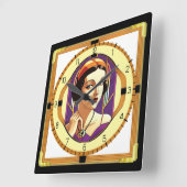 Horloge Carrée fille Art déco (Angle)