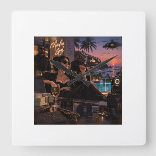 Horloge Carrée Fille de la mafia • Patronne de Goa • Sans limites