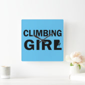 Horloge Carrée Fille d'escalade (Maison)