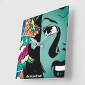 Horloge Carrée Fille Pop (Angle)