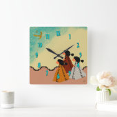 Horloge Carrée Filles (Maison)