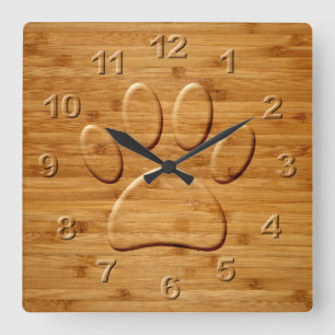 Horloge Carrée Film de Bamboo
