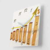 Horloge Carrée Financial adviser (Angle)