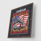 Horloge Carrée Fire Engine (Angle)