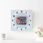 Horloge Carrée Fire Engine (Maison)