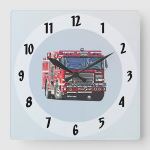 Horloge Carrée Fire Engine