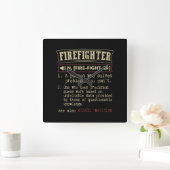 Horloge Carrée Firefighter (Maison)