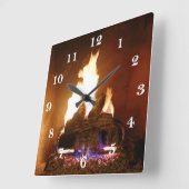 Horloge Carrée Fireplace Clock (Angle)