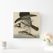 Horloge Carrée Fish Hawk, Osprey, d'Audubon's Birds of America (Maison)