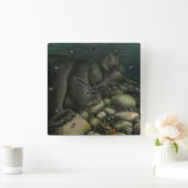 Horloge Carrée Fisherman Clock Fishing (Maison)