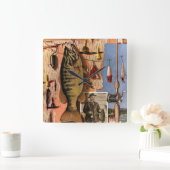 Horloge Carrée Fishing Still Life by John Atherton (Maison)