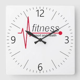 Horloge Carrée Fitness et sport