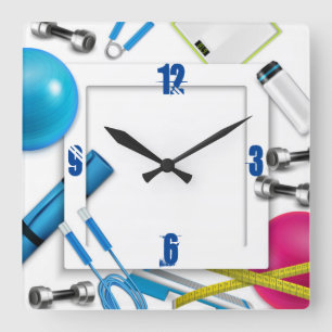 Horloge Carrée Fitness grand