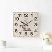 Horloge Carrée Fitness time fun (Maison)