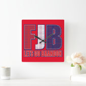 Horloge Carrée FJB laisse aller Brandon (Maison)