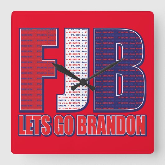 Horloge Carrée FJB laisse aller Brandon (Recto)