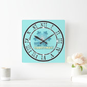 Horloge Carrée Flacon de Noël (Maison)