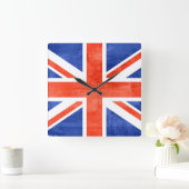 Horloge Carrée Flag de Grunge (Maison)