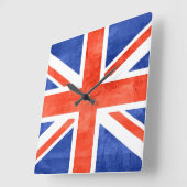 Horloge Carrée Flag de Grunge (Angle)