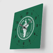Horloge Carrée Flag of Bangkok, Thaïlande Square Wall Clock (Angle)