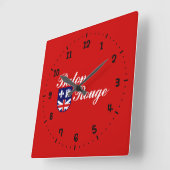 Horloge Carrée Flag of Baton Rouge, Louisiana Square Wall Clock (Angle)