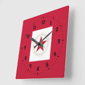Horloge Carrée Flag of Birmingham, Square Wall Clock (Angle)