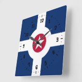 Horloge Carrée Flag of Indianapolis (Angle)